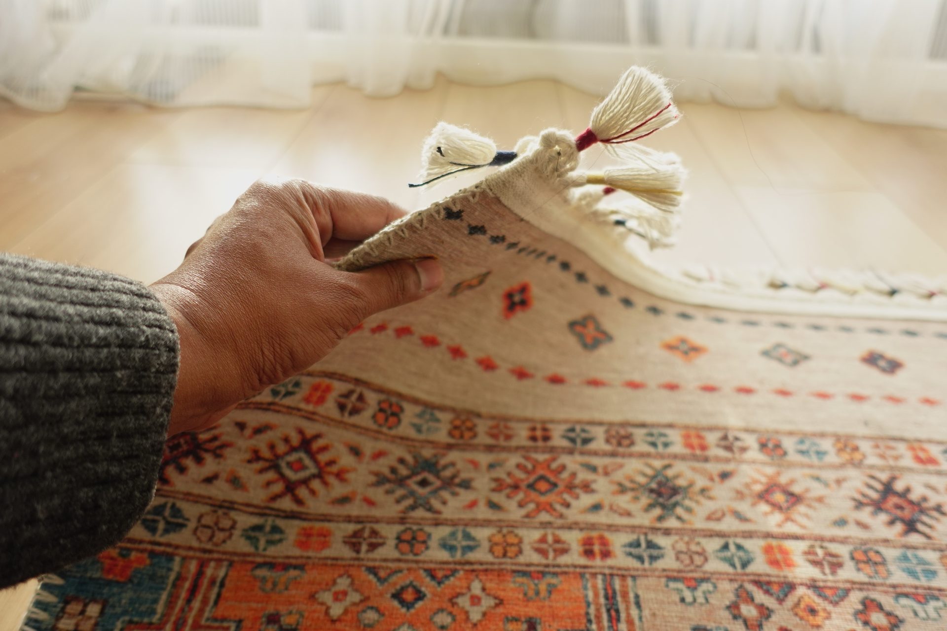 Kilim yıkama — düz dokuma kilim profesyonel temizleme